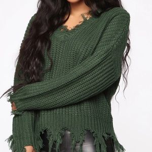Fashion Nova Green Sweater